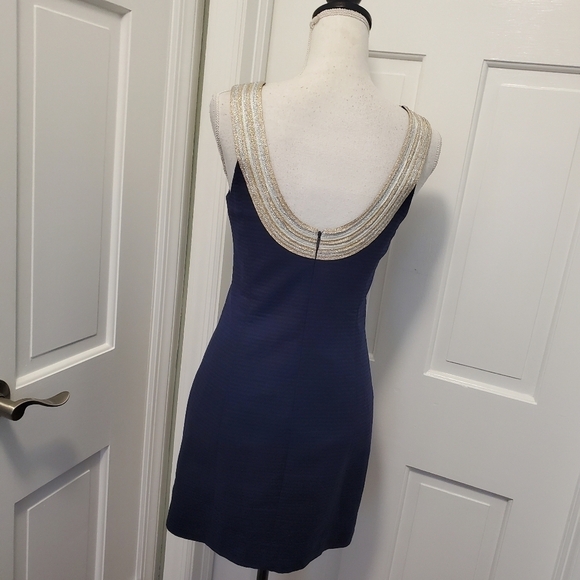 Lilly Pulitzer Valli Navy Shift Dress Size 0, Classic, formal, 100% Cott… - Picture 5 of 14